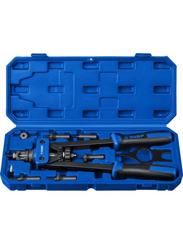 ЗУБР Р-М10, М3 - М10, резьбовой двуручный заклепочник в кейсе, Профессионал (31056)