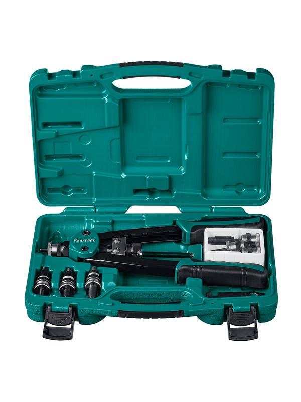 KRAFTOOL NUT-12, М3 - М12, резьбовой двуручный заклепочник в кейсе (31183)