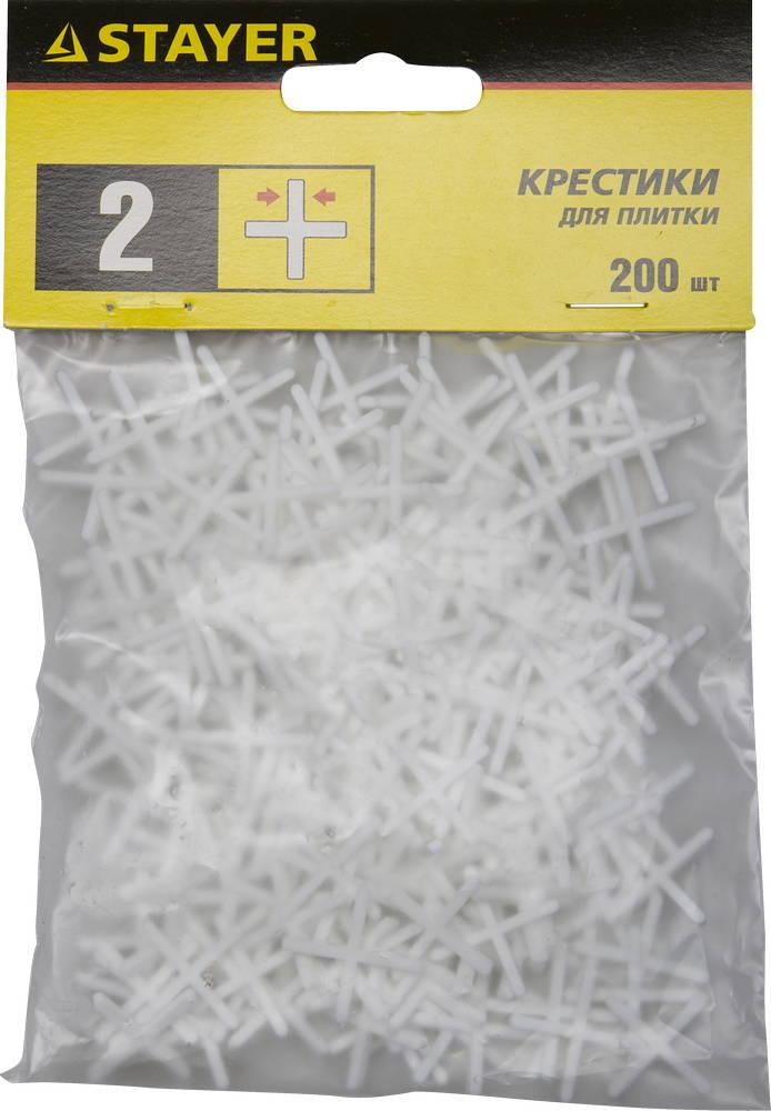 STAYER 2 мм, 200 шт, крестики для плитки (3380-2)