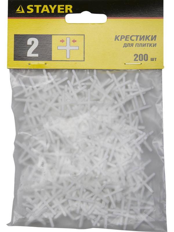 STAYER 2 мм, 200 шт, крестики для плитки (3380-2)