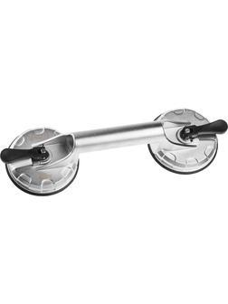 ЗУБР 80 кг, двойной алюминиевый подъемник на присоске, Профессионал (33723-2)