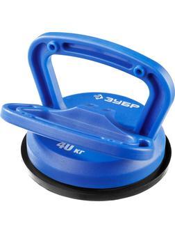 ЗУБР 40 кг, пластмассовый, одинарный подъемник на присоске, Профессионал (3372-1)