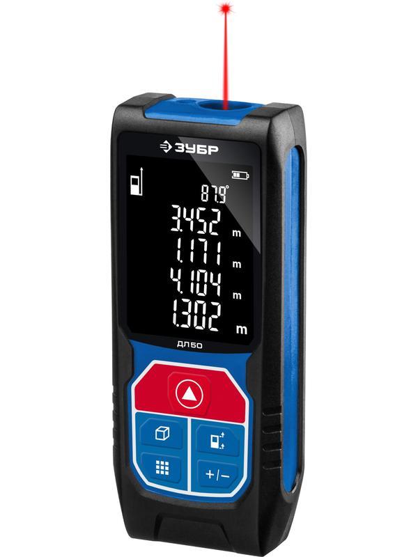 ЗУБР ДЛ-50, 50 м, лазерный дальномер, Профессионал (34925)
