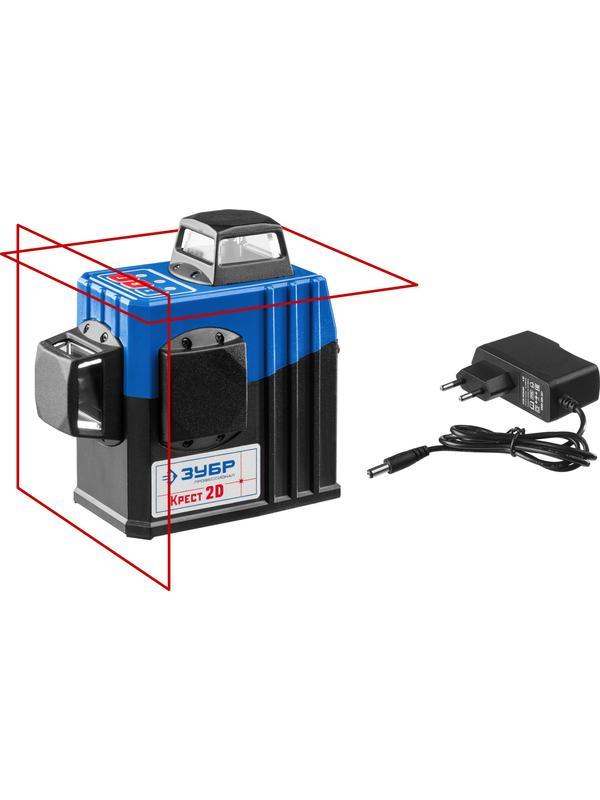 ЗУБР КРЕСТ 2D, 20 - 70 м, лазерный нивелир, Профессионал (34907)