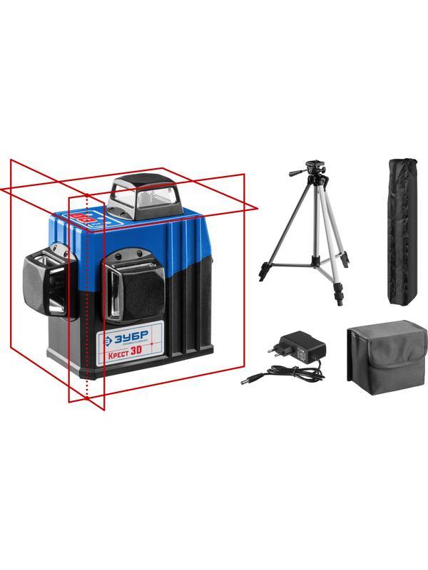 ЗУБР КРЕСТ 3D, №2, 20 - 70 м, лазерный нивелир, Профессионал (34908-2)