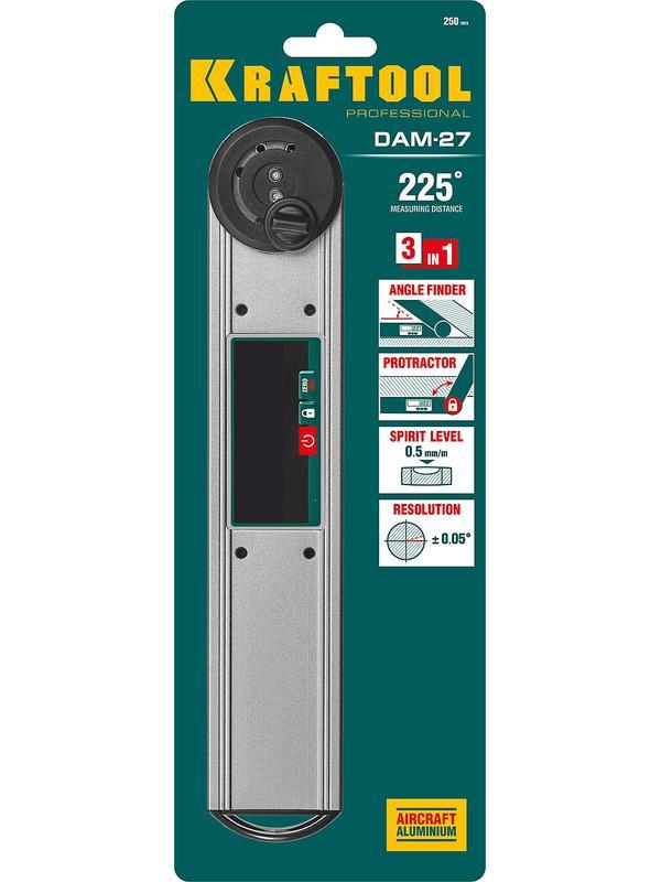 KRAFTOOL DAM-27, 250 мм, электронный угломер (34684)