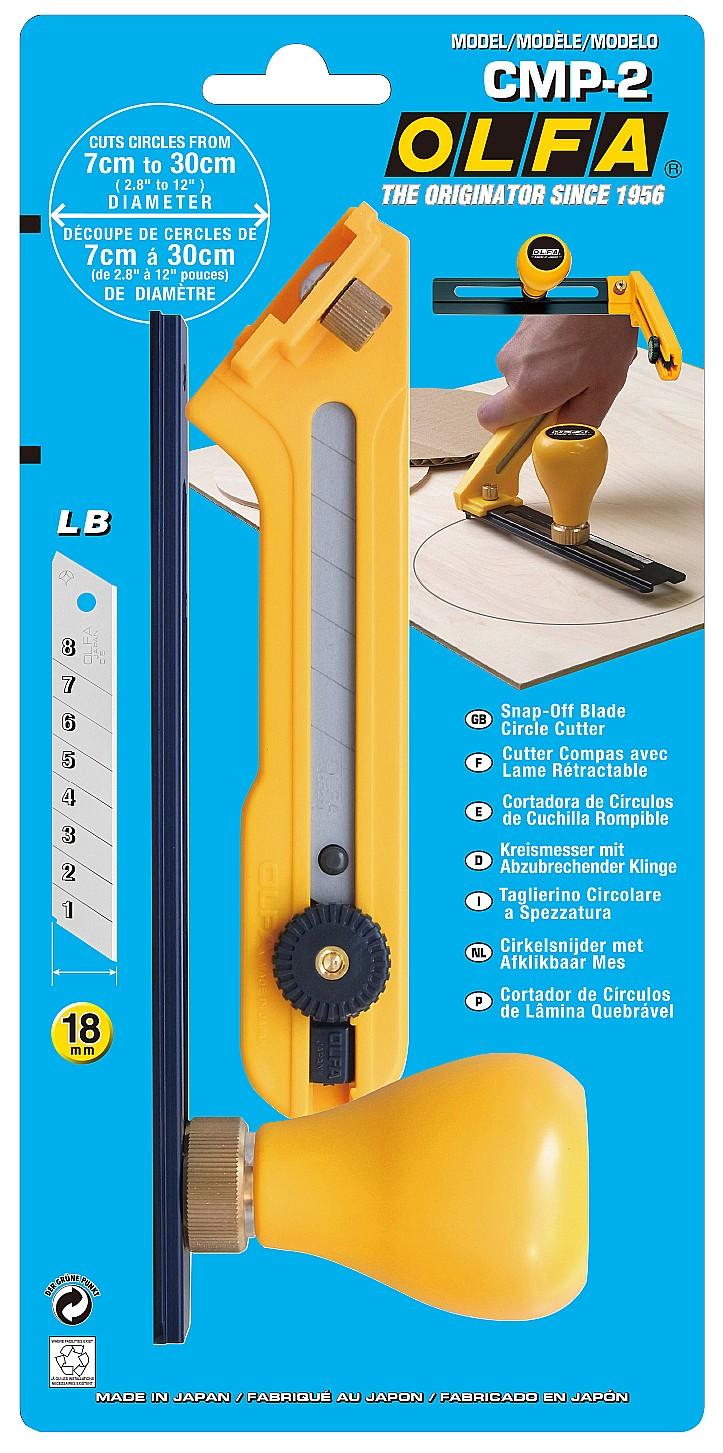 OLFA с сегментированным лезвием 18х100х0.5 мм, циркульный нож (OL-CMP-2)