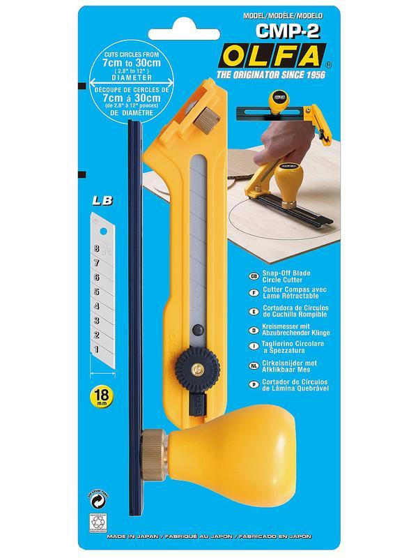 OLFA с сегментированным лезвием 18х100х0.5 мм, циркульный нож (OL-CMP-2)