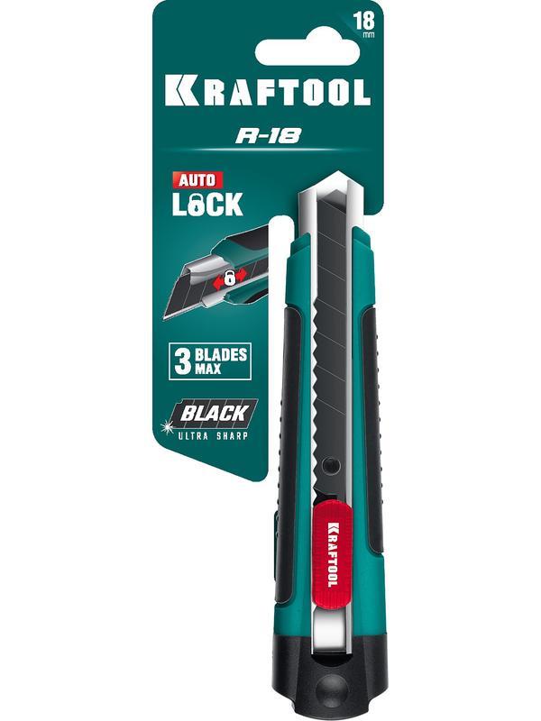 KRAFTOOL 18 мм, нож с сегментированным лезвием (09199)