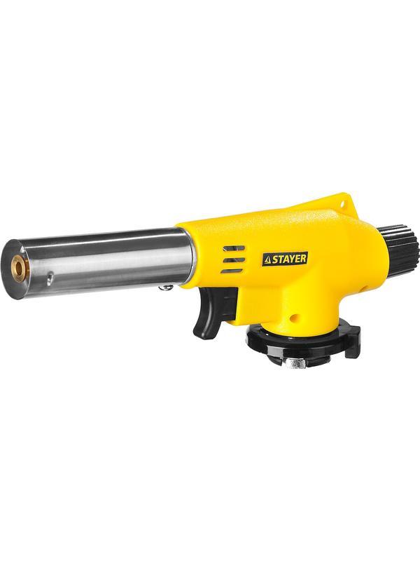 STAYER MaxTerm MG 100, 1300°C, газовая горелка с пьезоподжигом на баллон с цанговым соединением (55584)