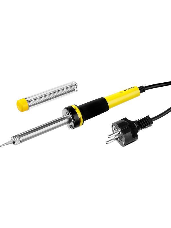 STAYER PROTerm, 40 Вт, конус, в наборе: припой + подставка, 2 К рукоятка, электропаяльник, Professional (55300-40)