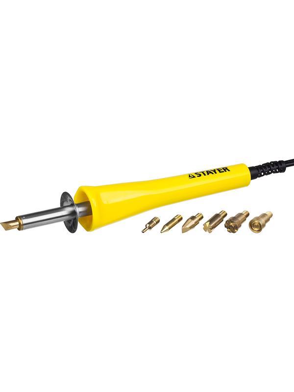 STAYER MAXTerm, 30 Вт, 7 насадок, прибор для выжигания (45225)