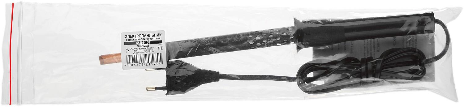 ЭПЦН Россия, 100 Вт, электропаяльник с пластиковой рукояткой (55401-100)