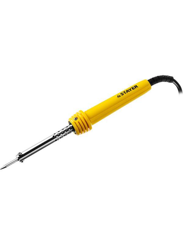 STAYER MAXTerm, 40 Вт, конус, электропаяльник с пластиковой рукояткой (55305-40)