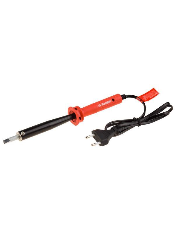 ЗУБР 100 Вт, клин, электропаяльник с пластиковой рукояткой (55400-100)