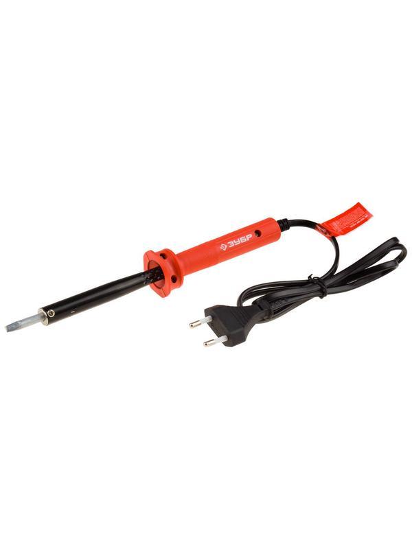 ЗУБР 60 Вт, клин, электропаяльник с пластиковой рукояткой (55400-60)