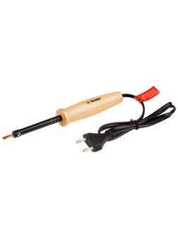 ЗУБР 25 Вт, клин, электропаяльник с деревянной рукояткой (55405-25)