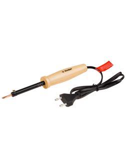 ЗУБР 40 Вт, клин, электропаяльник с деревянной рукояткой (55405-40)