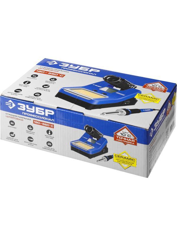 ЗУБР Ceramic, 48 Вт, 160 - 550°C, цифровая паяльная станция, Профессионал (55334)