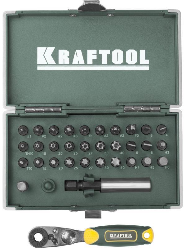 KRAFTOOL X-Drive, 33 шт, набор кованых торсионных бит (26065-H33)