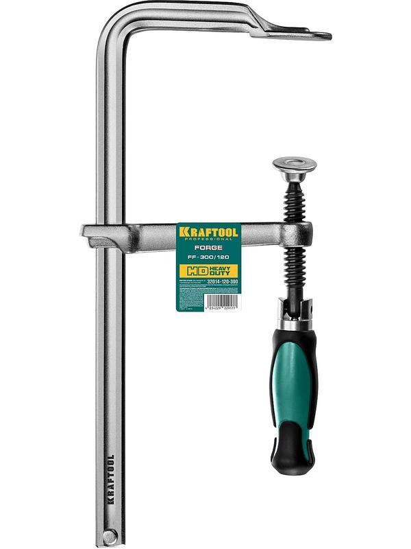 KRAFTOOL Forge FF-300/120, 120 х 300 мм, цельнокованая струбцина F (32014-120-300)
