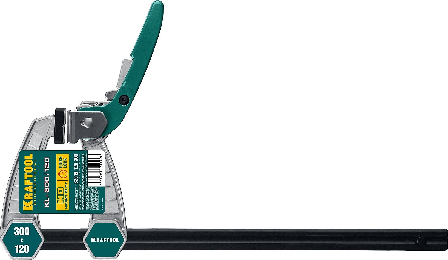 KRAFTOOL KL-300/120, 120 х 300 мм, струбцина F (32019-120-300)