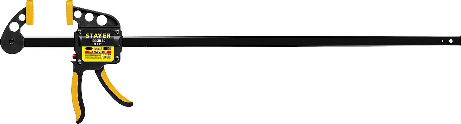 STAYER Hercules-P, HP - 60/6, 600 х 60 мм, пистолетная струбцина, Professional (32242-60)