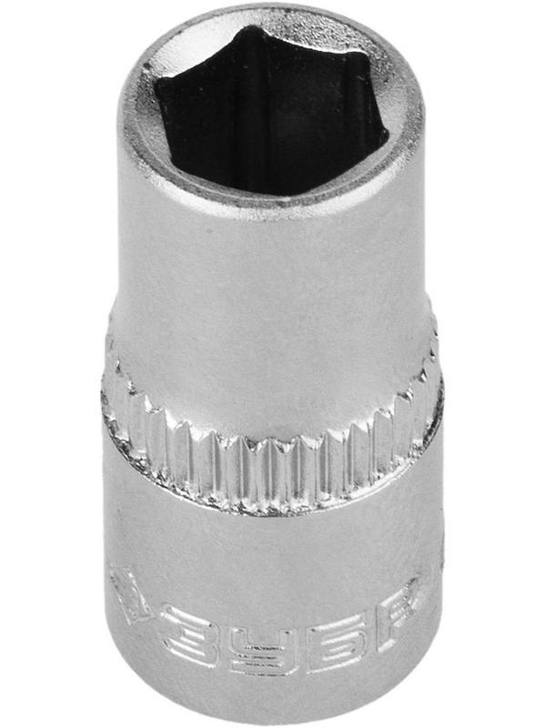 ЗУБР FLANK, 1/4″, 7 мм, торцовая головка (27715-07)