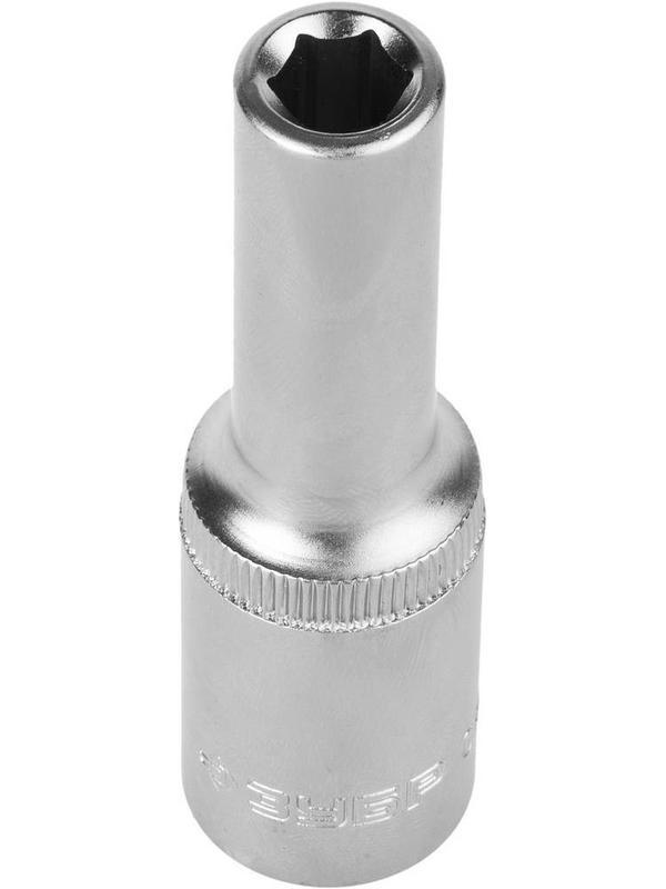 ЗУБР FLANK, 1/2″, 8 мм, удлиненная торцовая головка (27726-08)