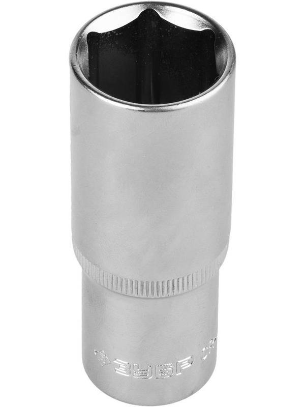 ЗУБР FLANK, 1/2″, 17 мм, удлиненная торцовая головка (27726-17)