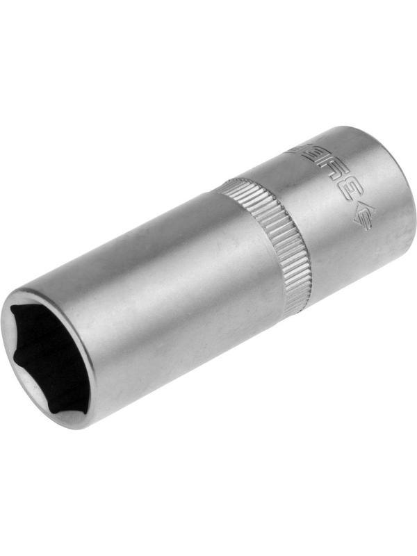 ЗУБР 1/2″, 16 мм, свечная торцовая головка с резиновой вставкой (27728-16)