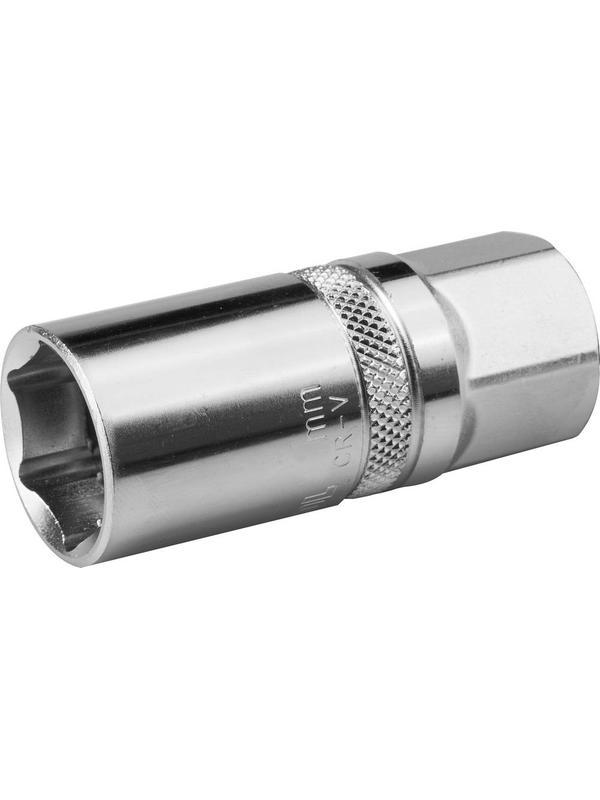 KRAFTOOL 1/2″, 16 мм, свечная торцовая головка с резиновой вставкой (27812-16)