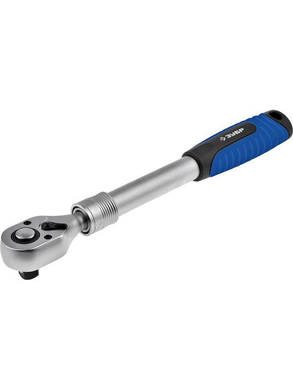 ЗУБР 1/2″, 295 - 435 мм, телескопическая трещотка для торцовых головок (27732-1/2)