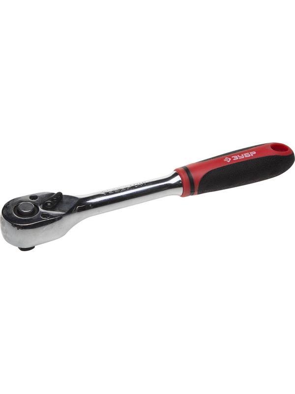 ЗУБР 1/4″, 72 зубца, трещотка для торцовых головок (27736-1/4)