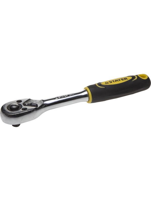 STAYER 1/4″, 45 зубцов, трещотка для торцовых головок, Professional (27786-1/4)