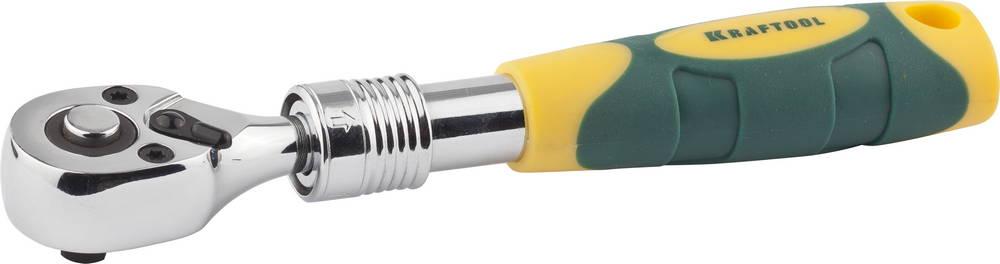 KRAFTOOL 1/4″, 72 зубца, телескопическая трещотка для торцовых головок, Pro (27798-1/4)