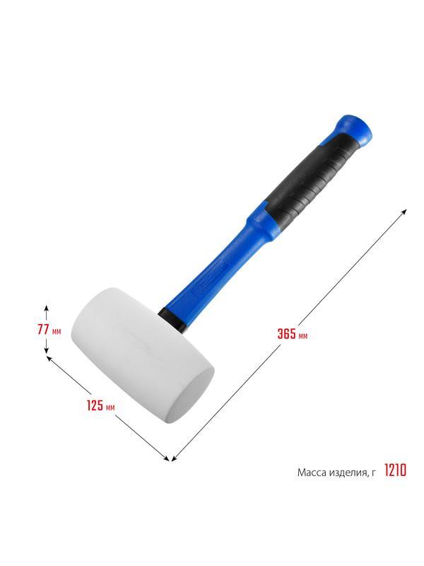 ЗУБР 680 г, черно-белая, резиновая киянка, Профессионал (20531-900)