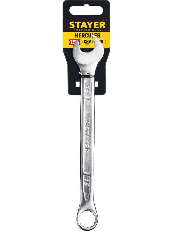 STAYER HERCULES, 15 мм, комбинированный гаечный ключ, Professional (27081-15)