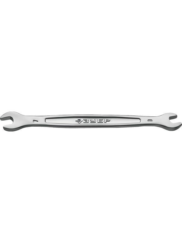 ЗУБР 6 х 7 мм, рожковый гаечный ключ, Профессионал (27010-06-07)