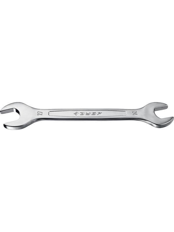 ЗУБР 24 x 27 мм, рожковый гаечный ключ, Профессионал (27010-24-27)