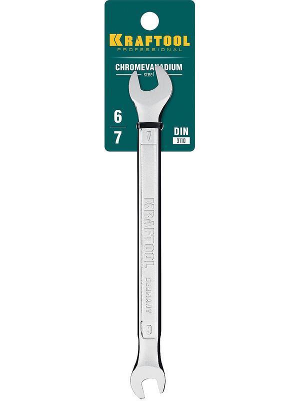 KRAFTOOL 6 х 7 мм, рожковый гаечный ключ (27033-06-07)