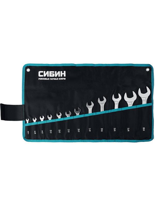 СИБИН 12 шт, 6 - 32 мм, набор рожковых гаечных ключей (27013-H12)