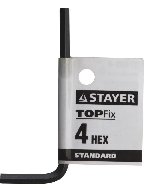 STAYER STANDARD, 4 мм, имбусовый ключ (27405-4)