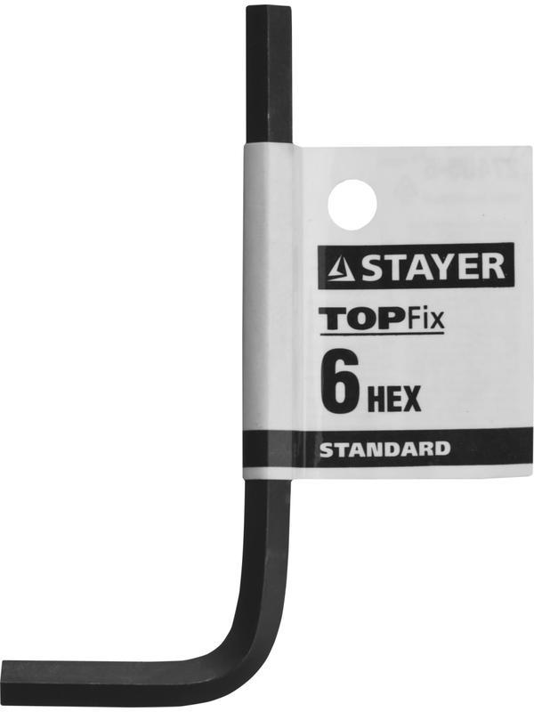 STAYER STANDARD, 6 мм, имбусовый ключ (27405-6)