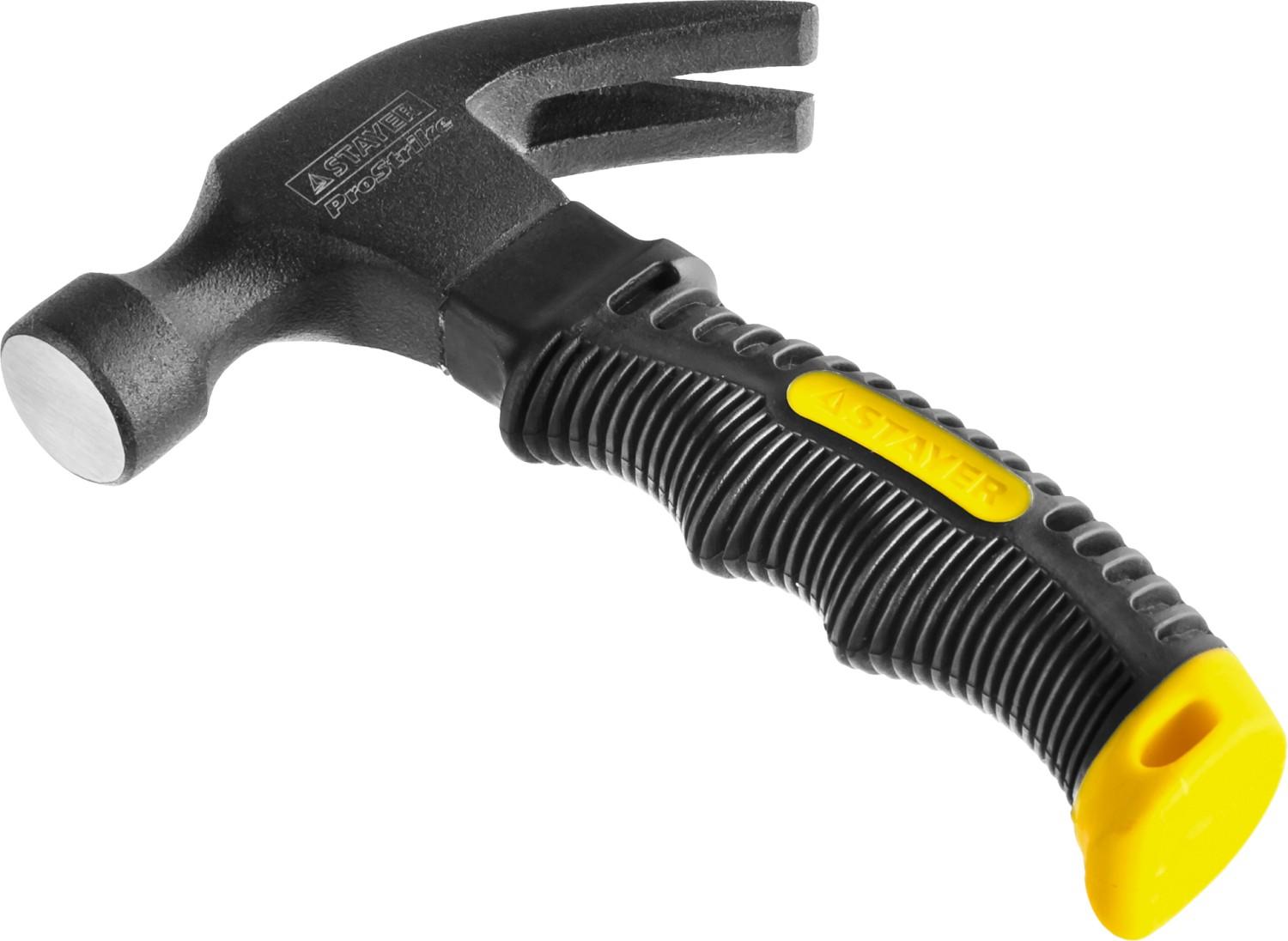 Молоток -гвоздодер Столярный укороченный 225 гр. STAYER Compact 2026-225