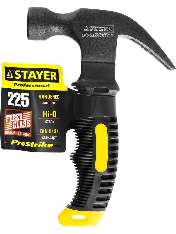 Молоток -гвоздодер Столярный укороченный 225 гр. STAYER Compact 2026-225