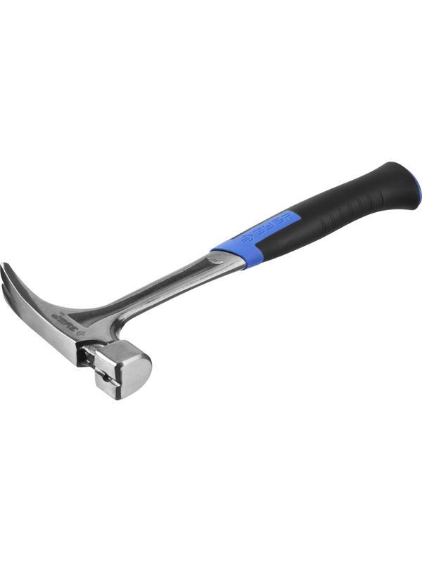 ЗУБР 560 г, цельнокованый столярный молоток-гвоздодёр, Профессионал (20258-580)