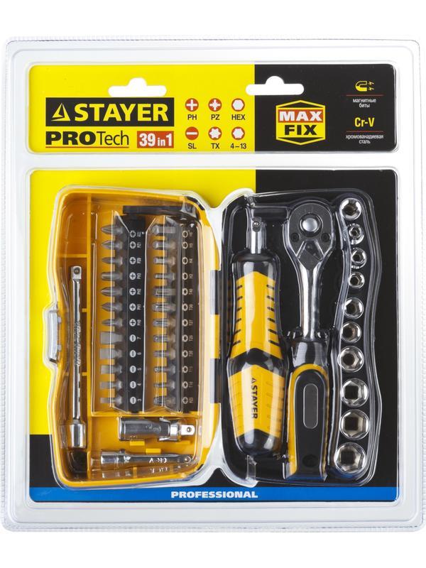 STAYER Pro Tech 39, 39 предм., универсальный набор инструмента (25135-H39)