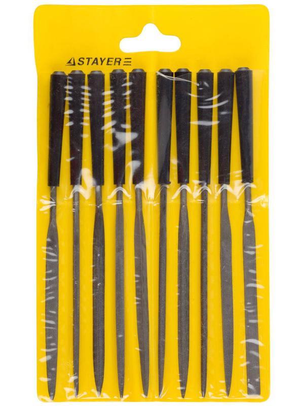 STAYER 140 мм, 10 предм., набор надфилей (16011-H10)
