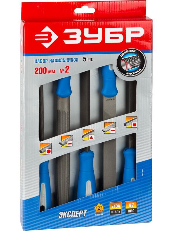 ЗУБР 200 мм, 5 предм, набор напильников, Профессионал (16651-20-H5)